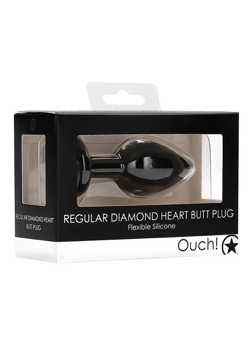 Ouch! Diamond Heart Butt Plug - Regular - Image 4