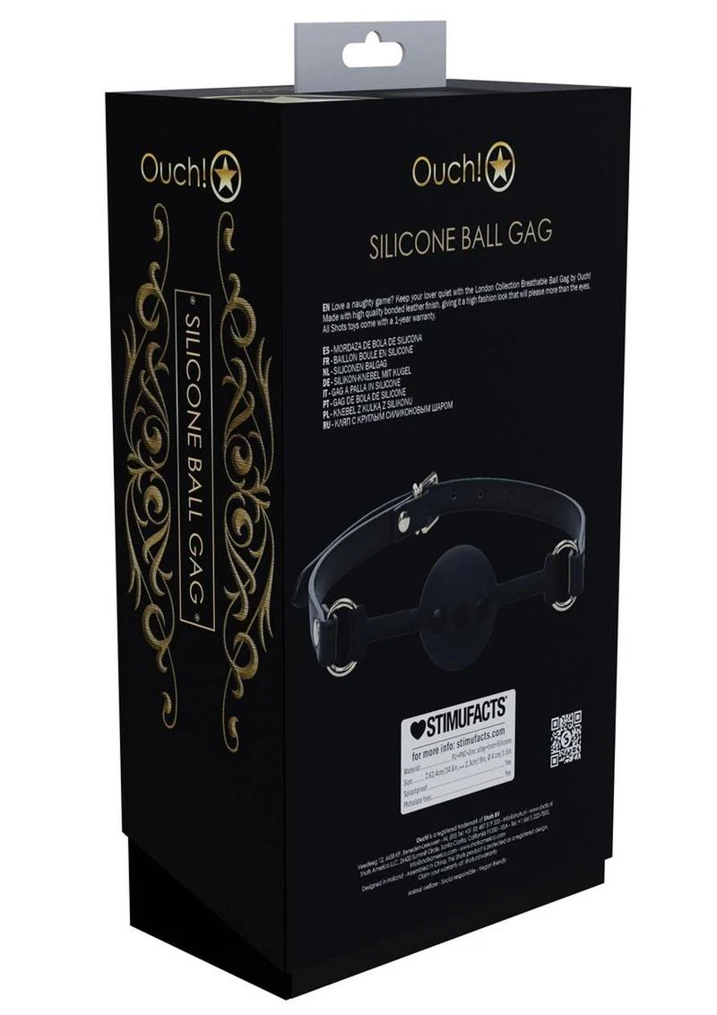 Ouch! London Collection Silicone Ball Gag - Image 4