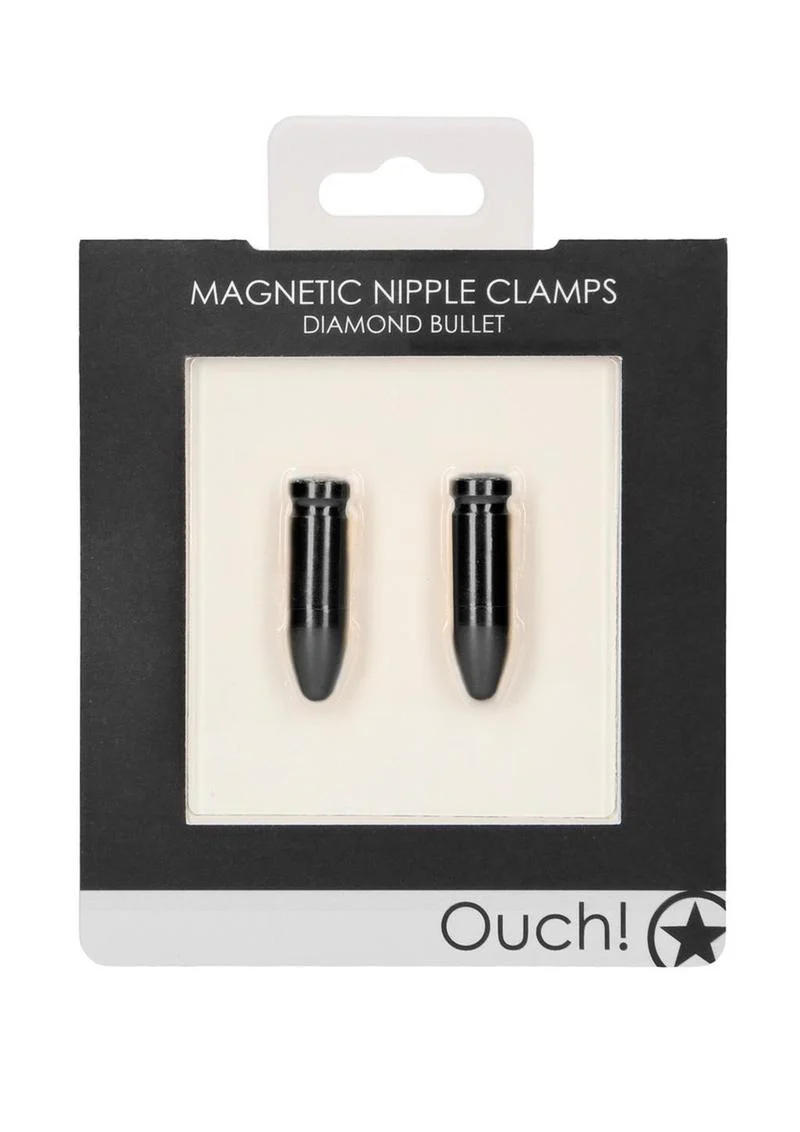 Ouch! Magnetic Nipple Clamps Diamond Bullet - Image 2