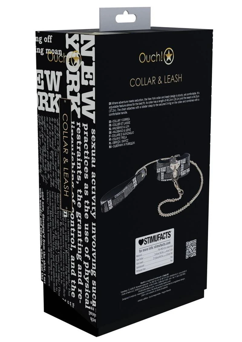 Ouch! Ny Collection Collar with Leash - Image 4