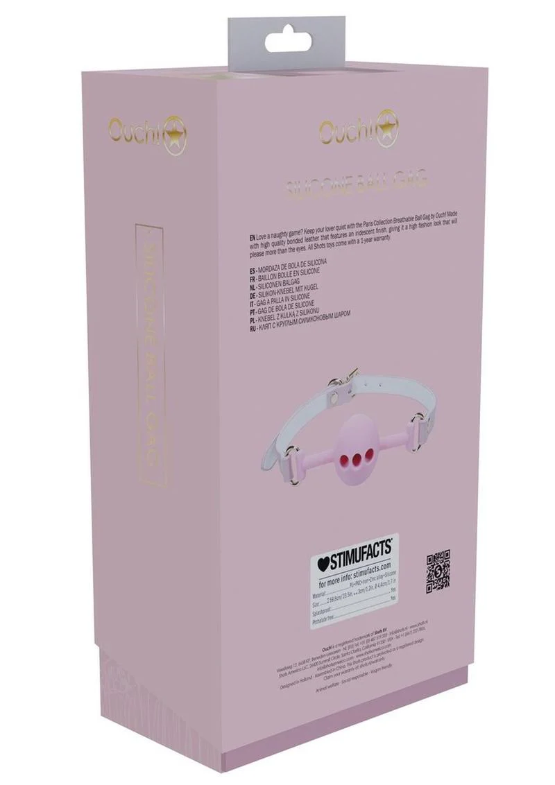 Ouch! Paris Collection Silicone Ball Gag - Image 6