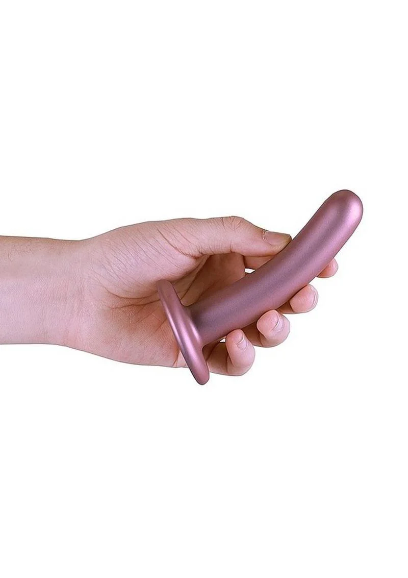 Ouch! Smooth G-Spot Silicone Dildo 5in - Metallic - Image 5