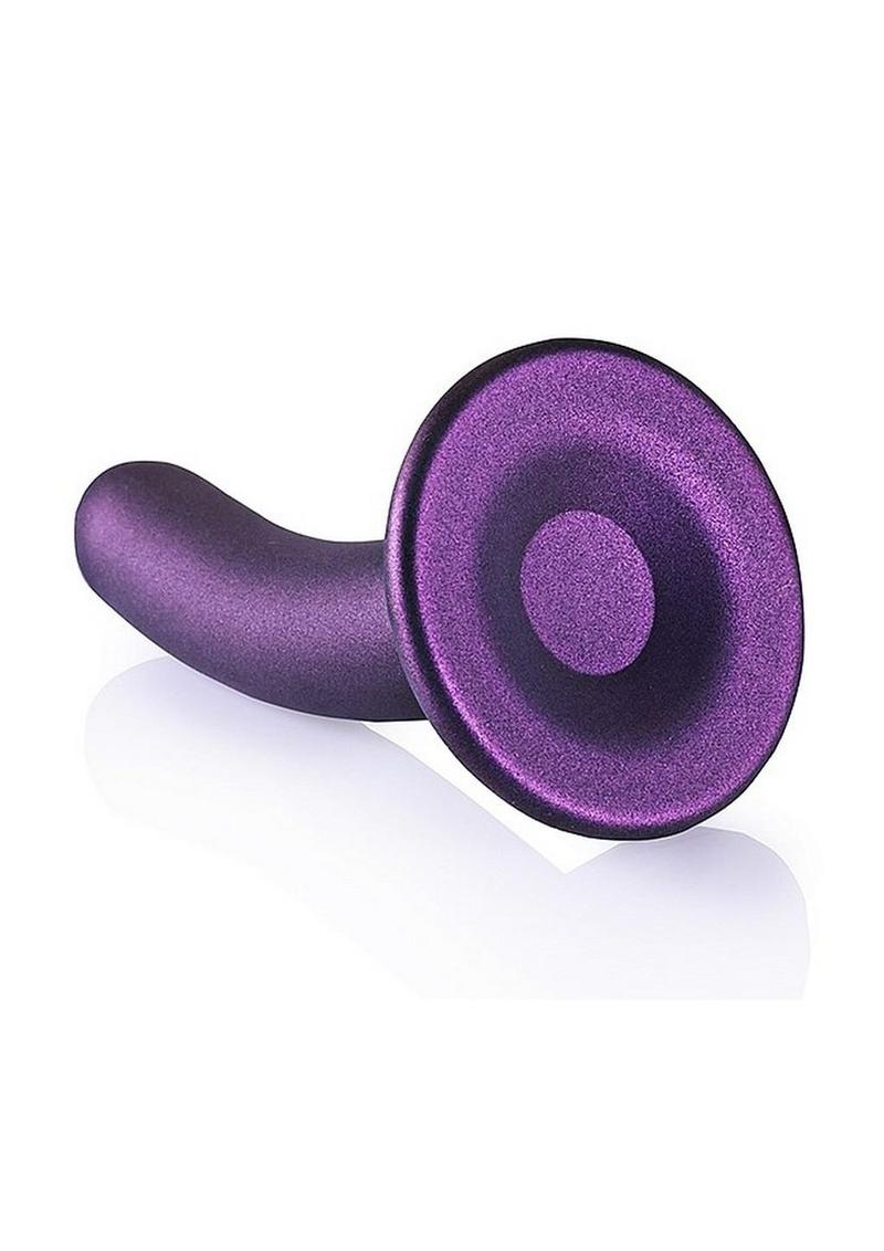 Ouch! Smooth G-Spot Silicone Dildo 5in - Metallic - Image 7