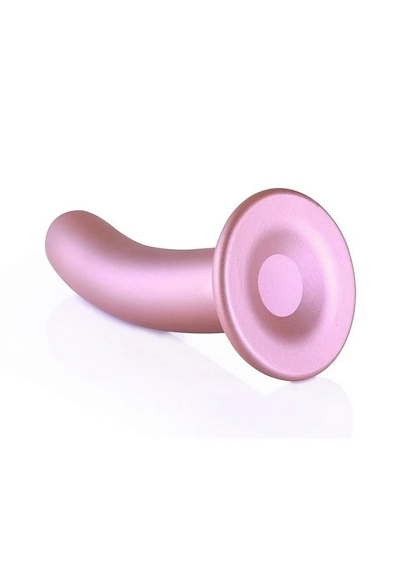Ouch! Smooth G-Spot Silicone Dildo 6in - Metallic - Image 4