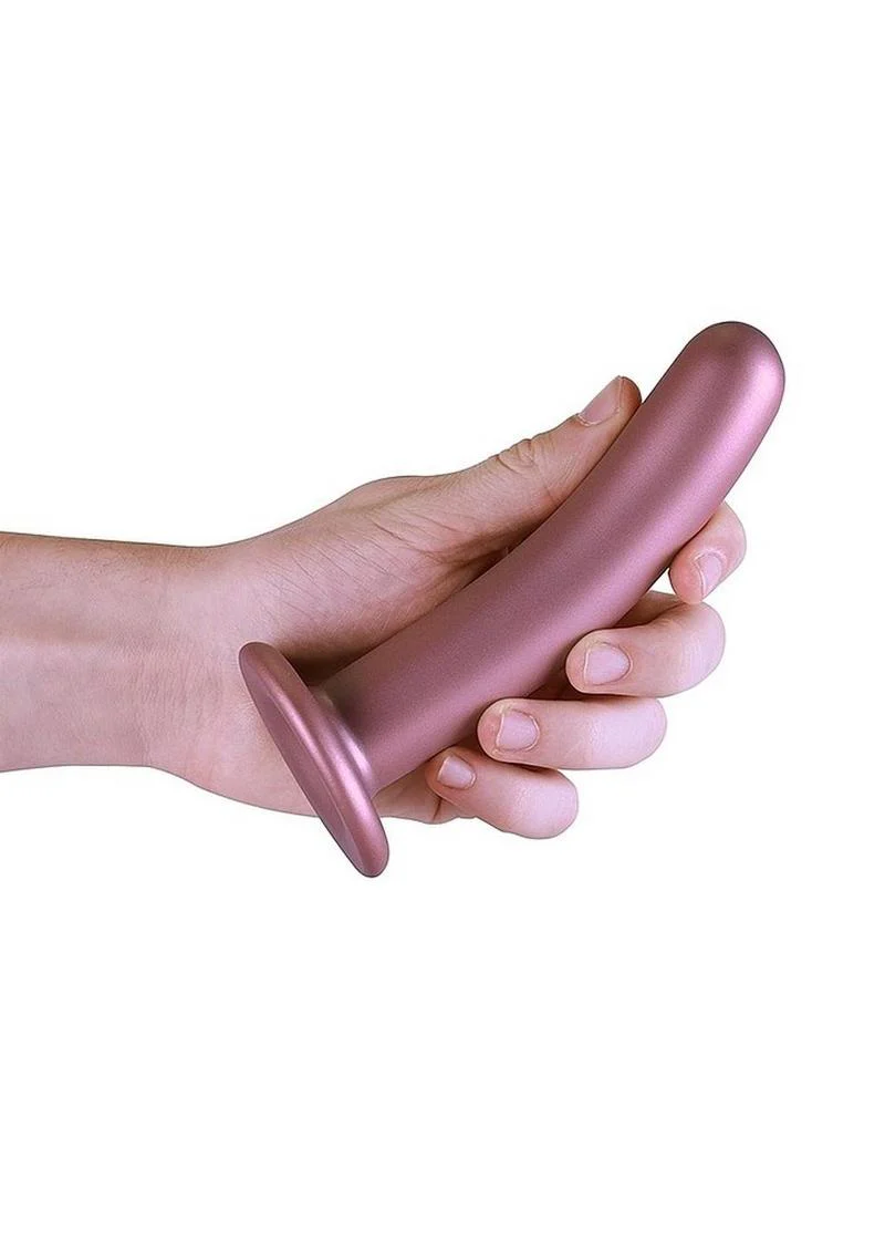 Ouch! Smooth G-Spot Silicone Dildo 6in - Metallic - Image 5