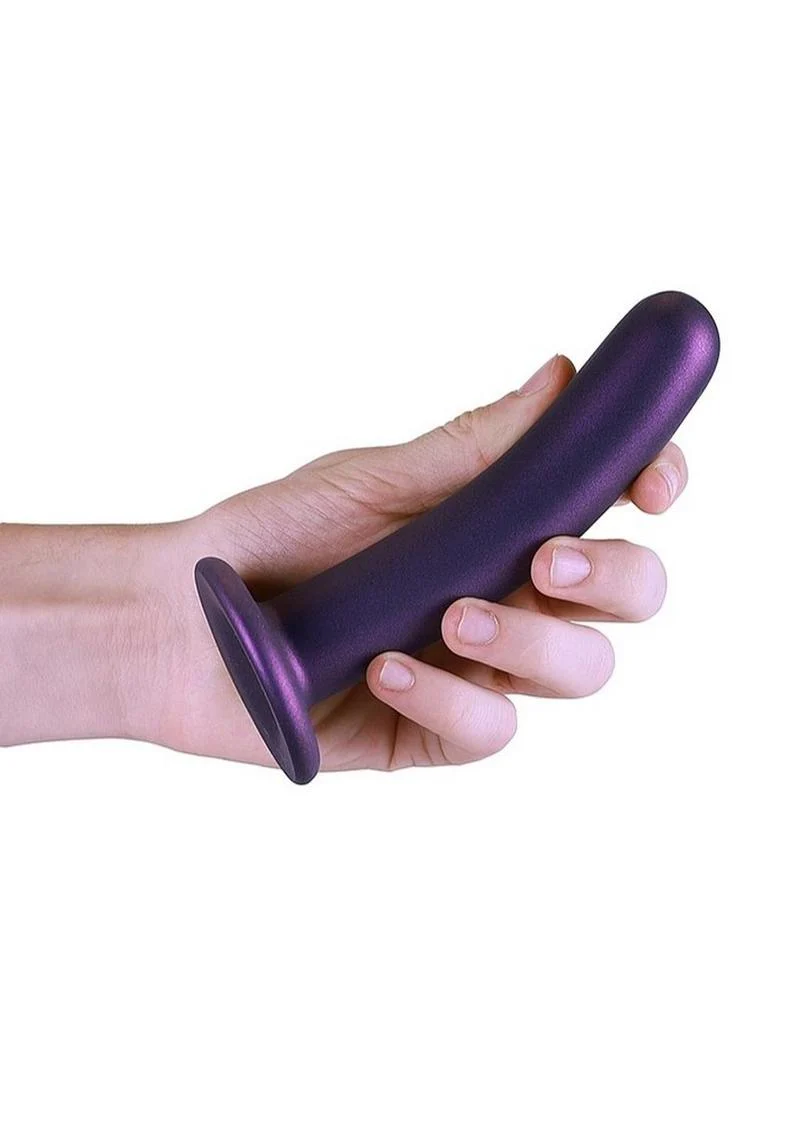 Ouch! Smooth G-Spot Silicone Dildo 6in - Metallic - Image 8