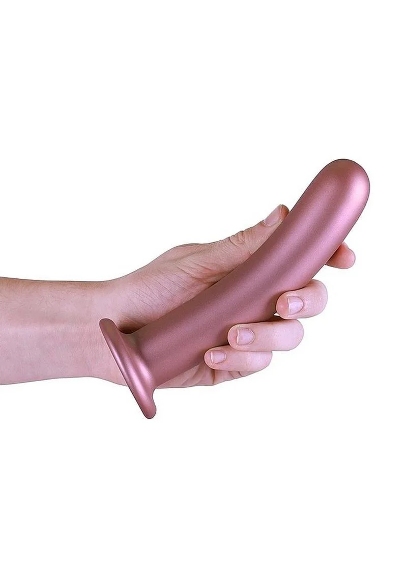 Ouch! Smooth G-Spot Silicone Dildo 7in - Metallic - Image 5