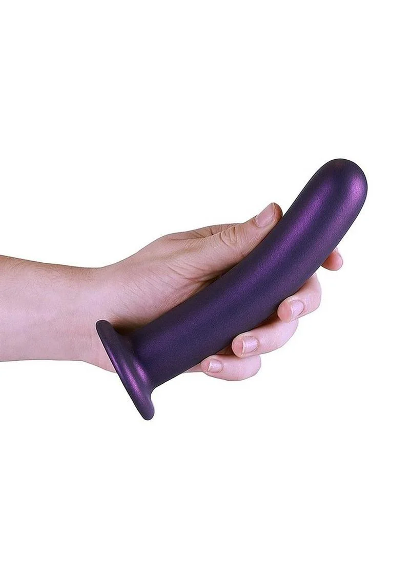 Ouch! Smooth G-Spot Silicone Dildo 7in - Metallic - Image 8