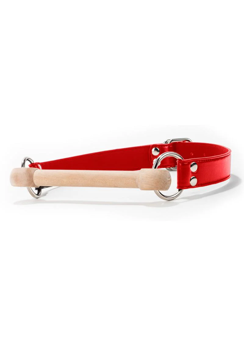 Ouch! Wooden Bridle Gag with Leather Straps
