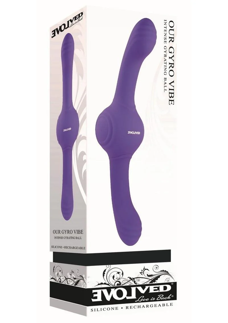Our Gyro Vibe Rechargeable Silicone Dual End Vibrator - Image 2
