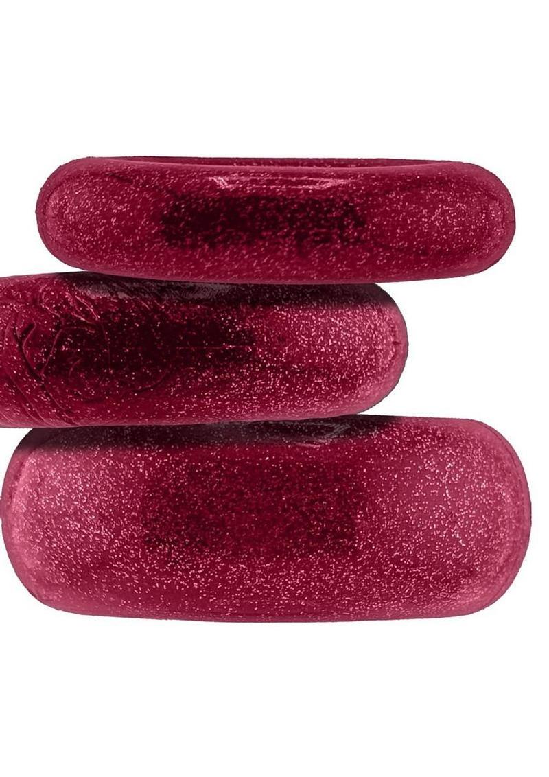 Oxballs Cockpack Multi Design Cockrings (3 Pack) - Cherry Lips - Image 4