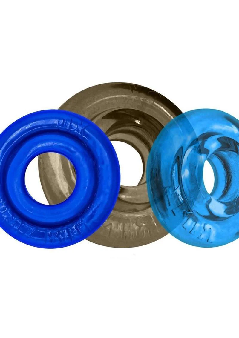 Oxballs Rimringz Multi Size Cock Rings (3 Pack) - Cool - Image 3