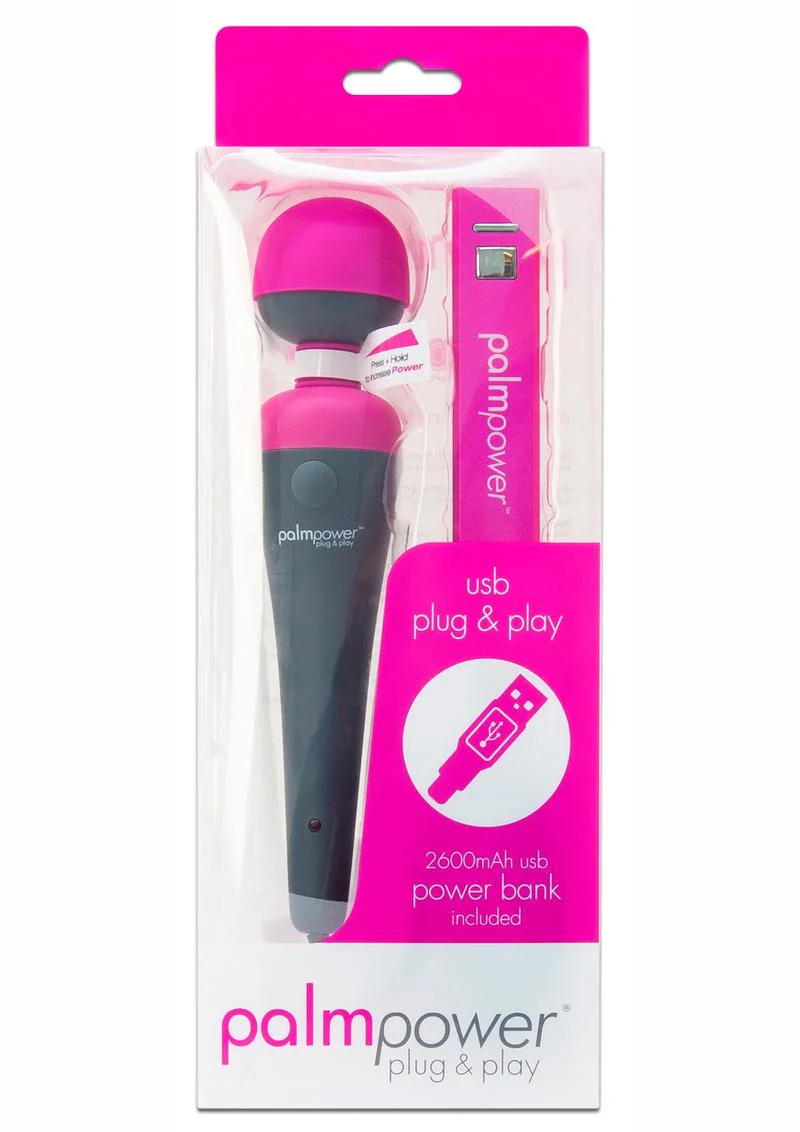 Palmpower Plug and Play Rechargeable Silicone Wand Massager - Image 2