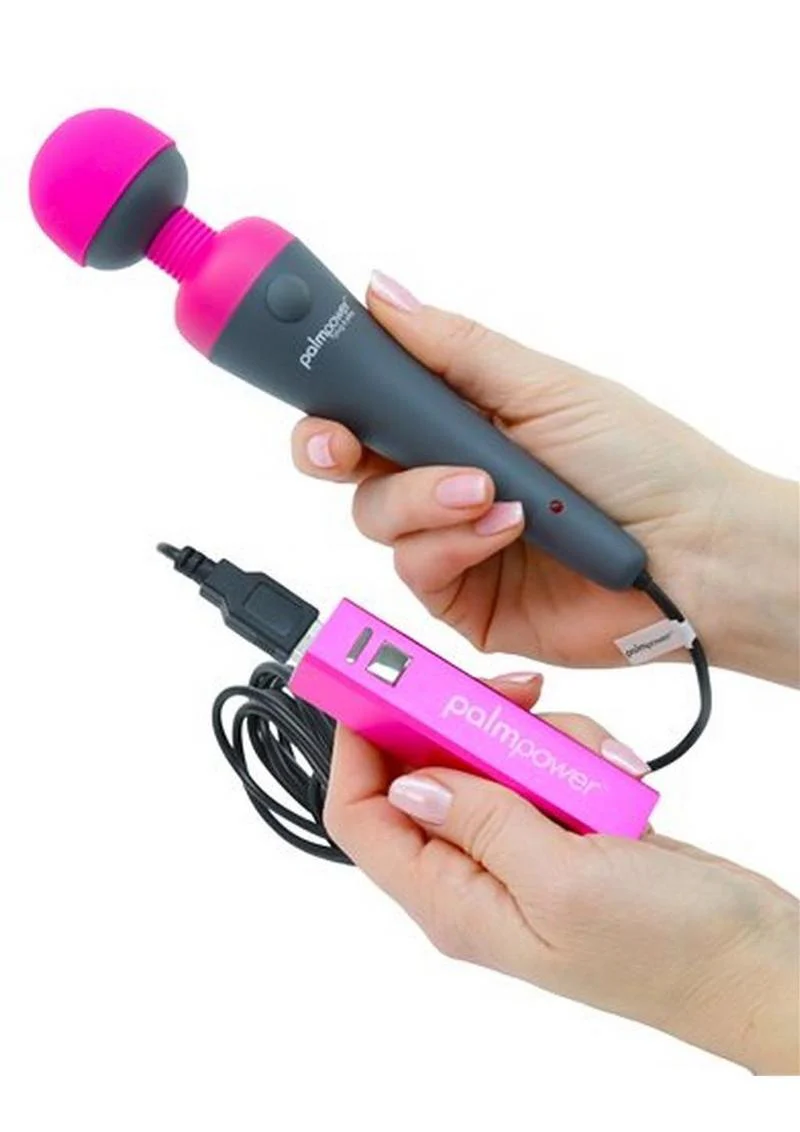 Palmpower Plug and Play Rechargeable Silicone Wand Massager - Image 3
