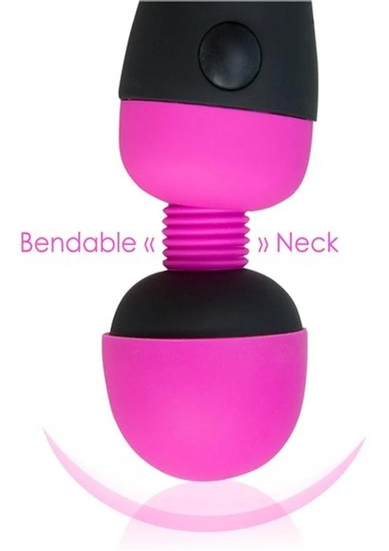 Palmpower Rechargeable Silicone Personal Wand Massager - Fuschia - Image 3