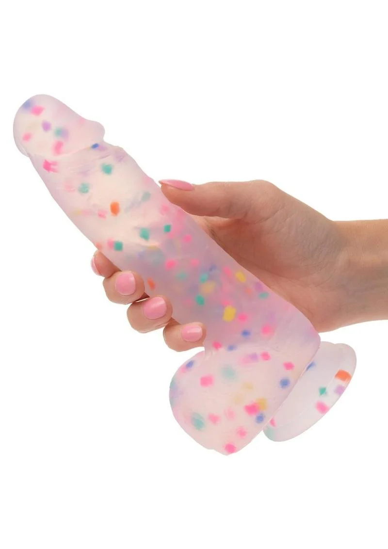 Party Boy Silicone Studs Dong with Suction Cup 6in Insert - Image 3