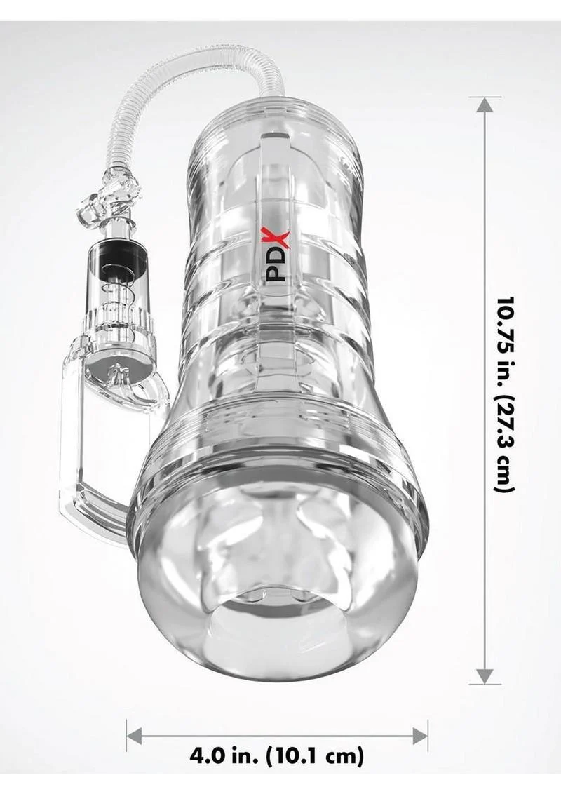 Pdx Elite Viewtube Vac XXL Pump See-Thru EZ-Grip Pump Stroker - General Orifice - Image 4