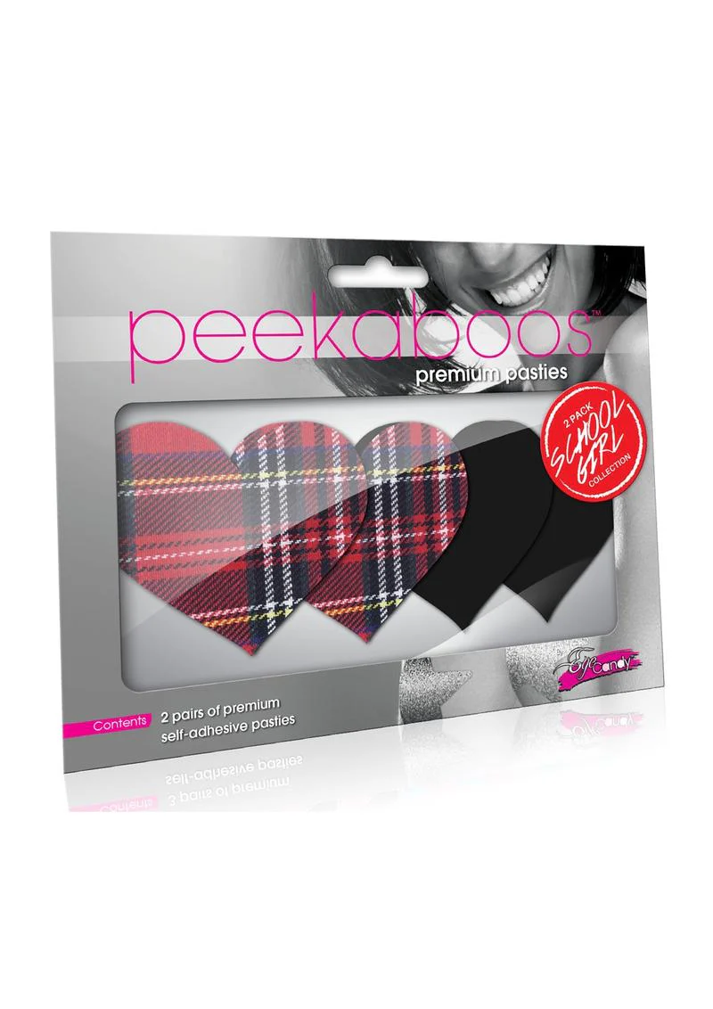 Peekaboo Schoolgirl Hearts Pasties - Image 2