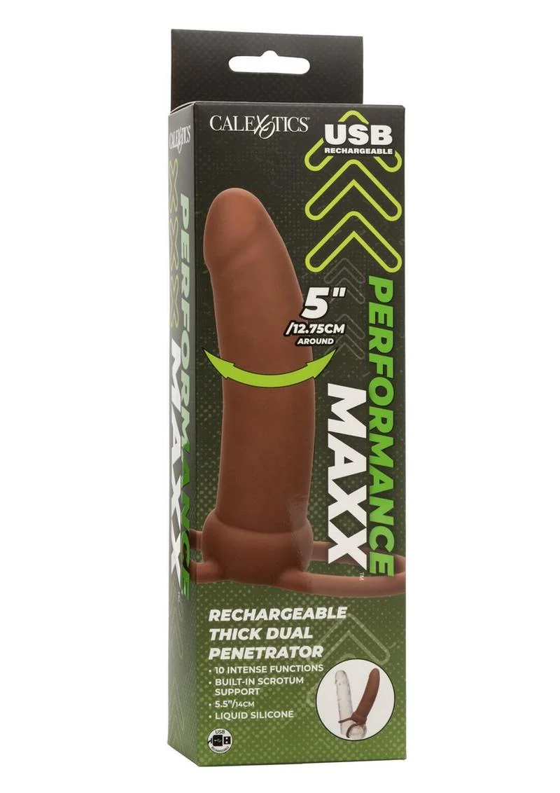 Performance Maxx Rechargeable Silicone Thick Dual Penetrator Extender - Image 6