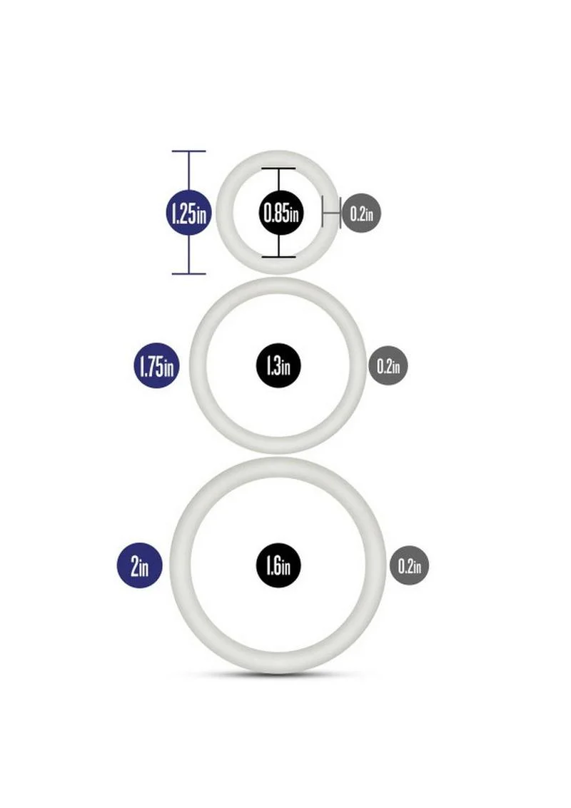 Performance Vs4 Pure Premium Silicone Cock Ring Set (3 Sizes - Image 12