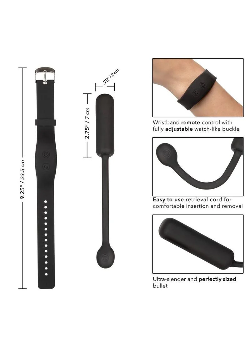 Petite Bullet Vibrator with Wristband Remote Control - Image 4