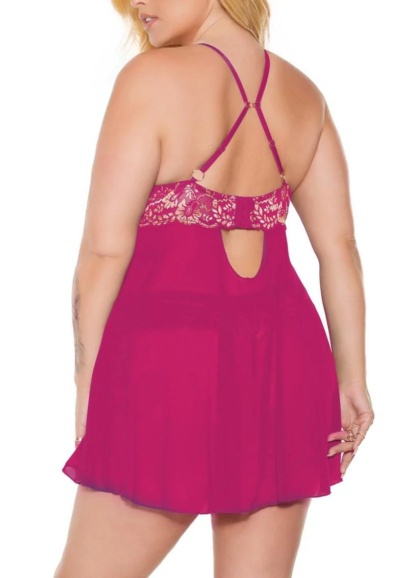 Pink Pussycat Babydoll and Thong - Image 7