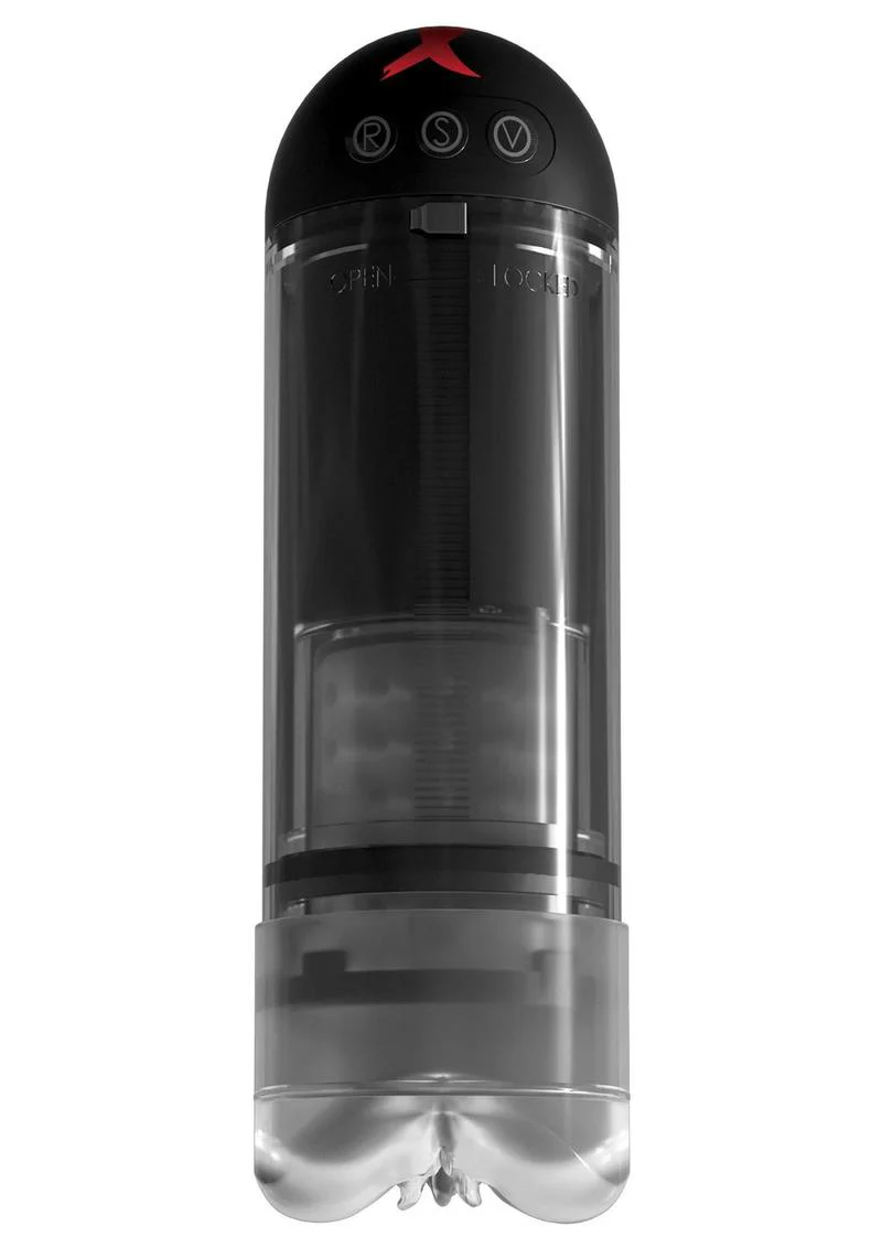 Pipedream Extreme Elite Rechargeable Extender Pro Vibrating Pump Masturbator - Pussy
