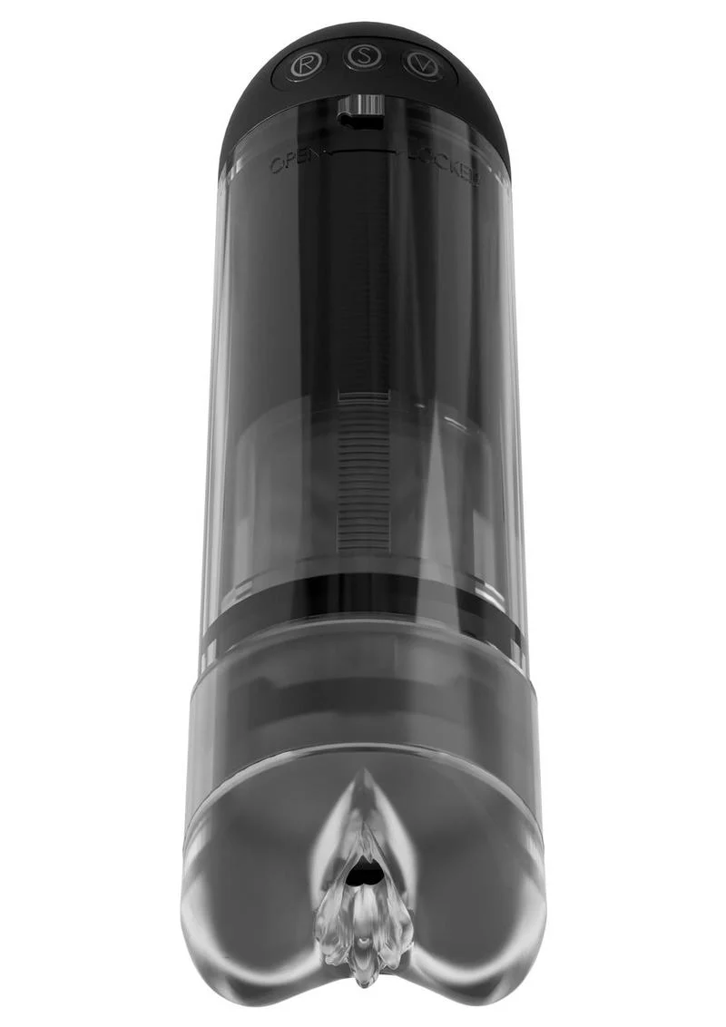 Pipedream Extreme Elite Rechargeable Extender Pro Vibrating Pump Masturbator - Pussy - Image 3