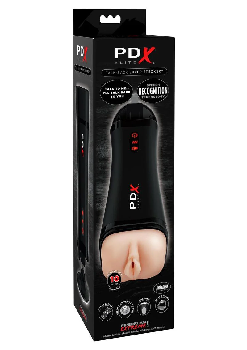 Pipedream Extreme Elite Rechargeable Talk-Back Super Masturbator - Pussy - Image 2