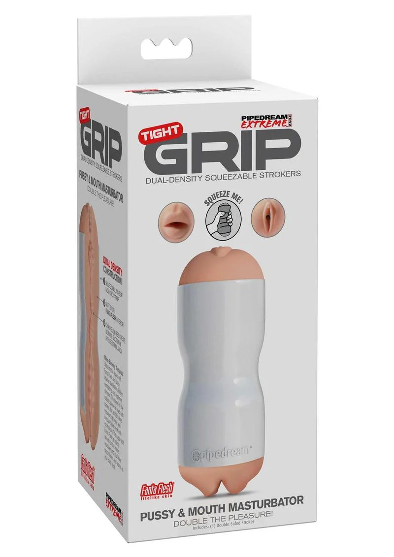 Pipedream Extreme Toyz Tight Grip Pussy and Mouth Masturbator - Pussy and Mouth - Image 2