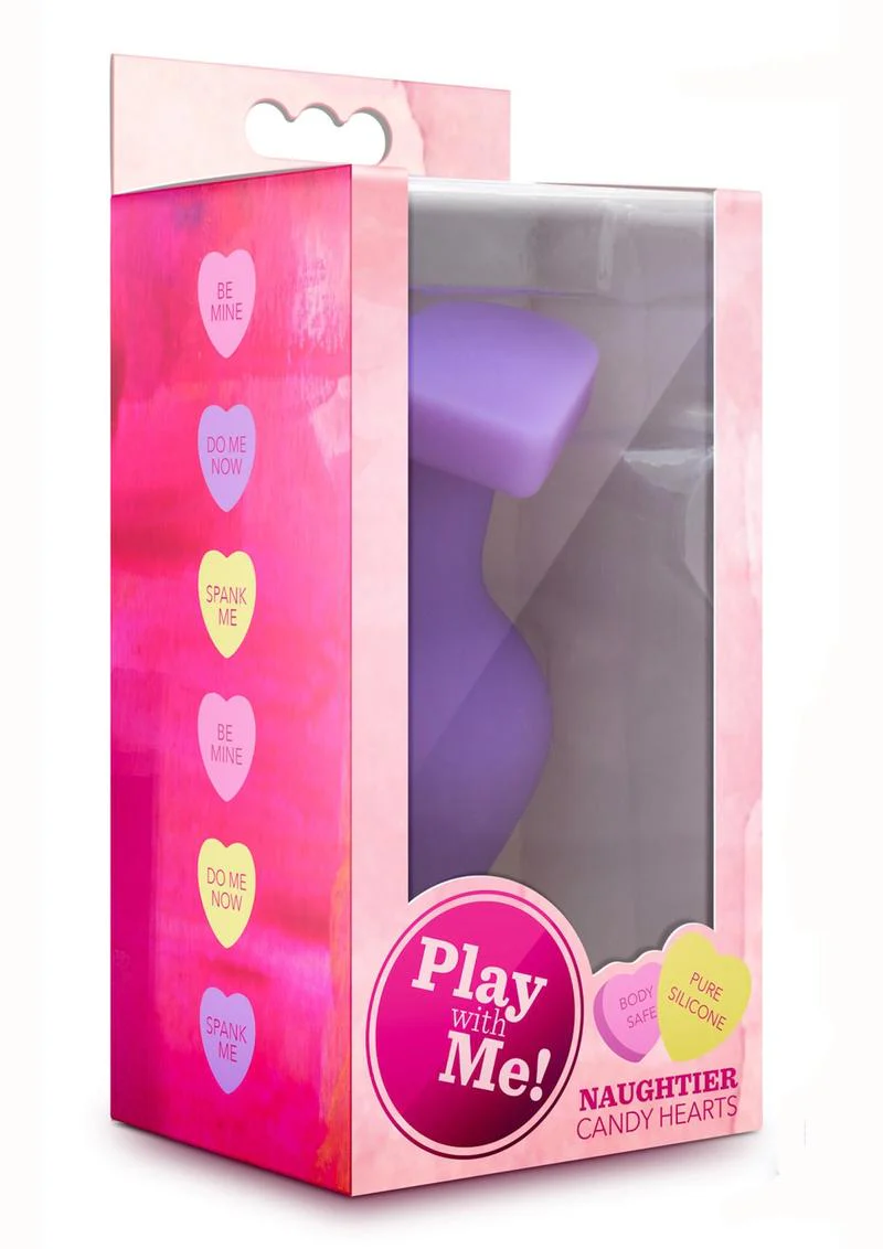 Play with Me Naughtier Candy Heart Fuck Me Silicone Butt Plug - Image 2