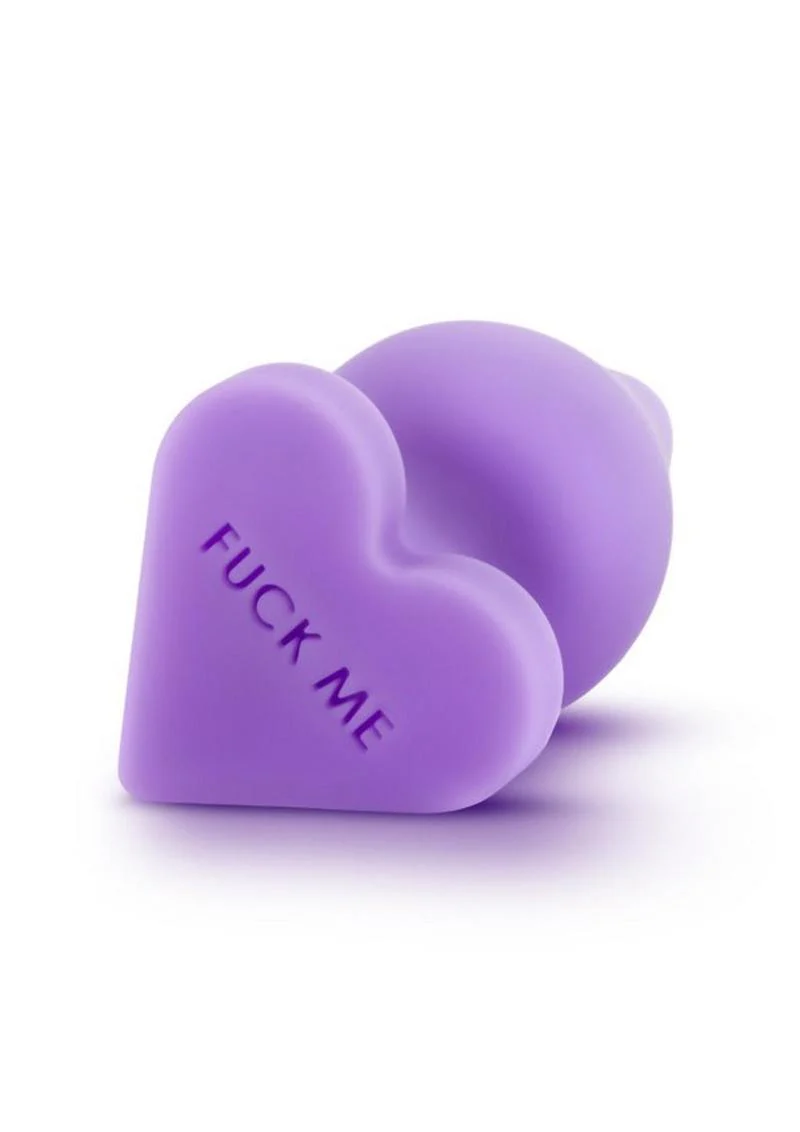 Play with Me Naughtier Candy Heart Fuck Me Silicone Butt Plug - Image 3