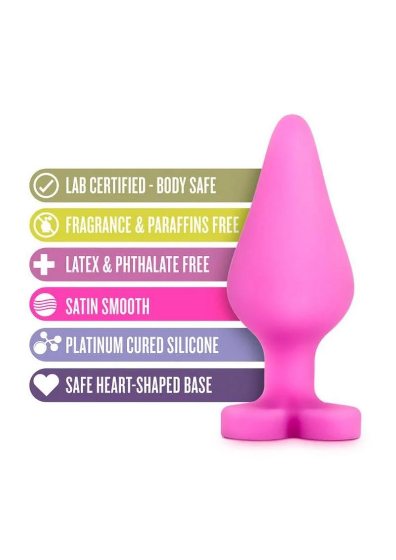 Play with Me Naughty Candy Heart Be Mine Silicone Butt Plug - Image 3