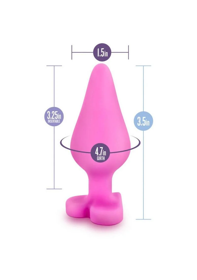 Play with Me Naughty Candy Heart Be Mine Silicone Butt Plug - Image 4