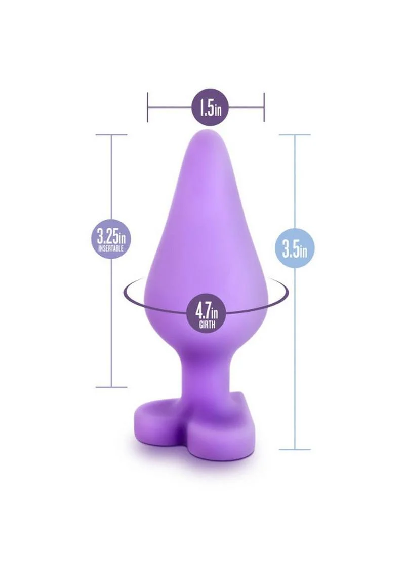 Play with Me Naughty Candy Heart Do Me Now Silicone Butt Plug - Image 4