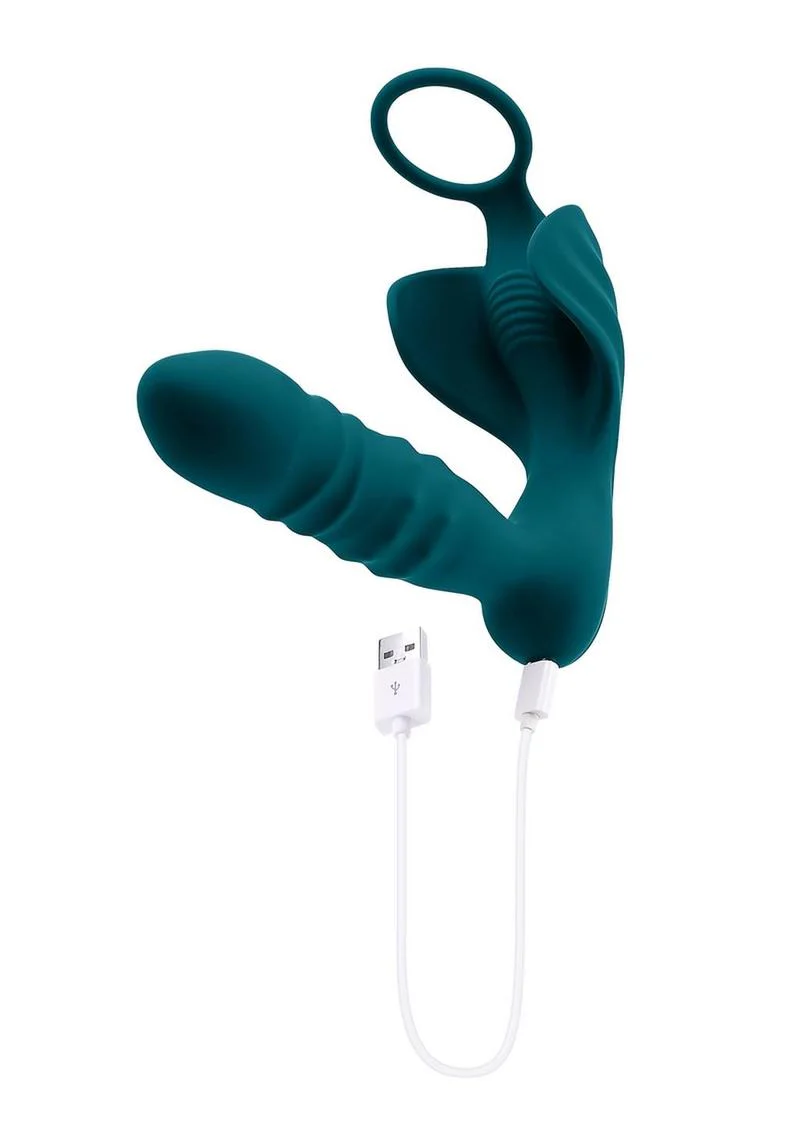 Playboy Bring It On Rechargeable Silicone Anal Plug with Cock Ring - Image 4