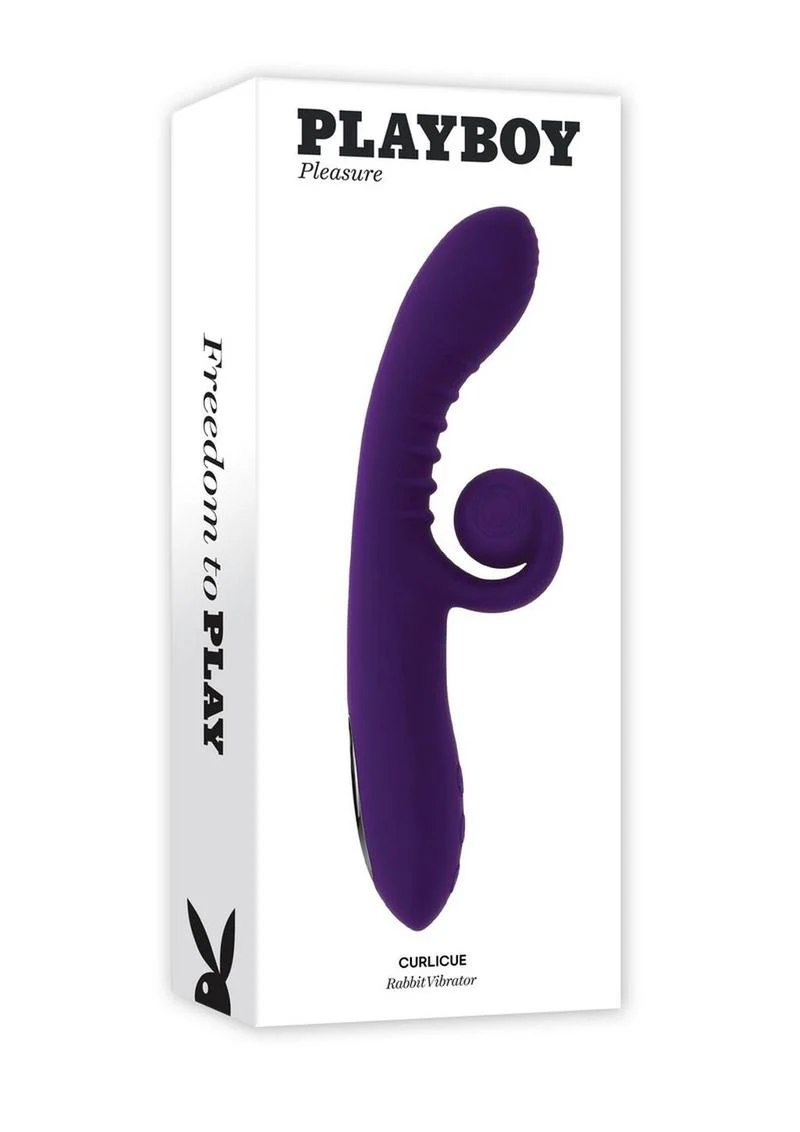 Playboy Curlicue Rechargeable Silicone Rabbit Vibrator - Image 2