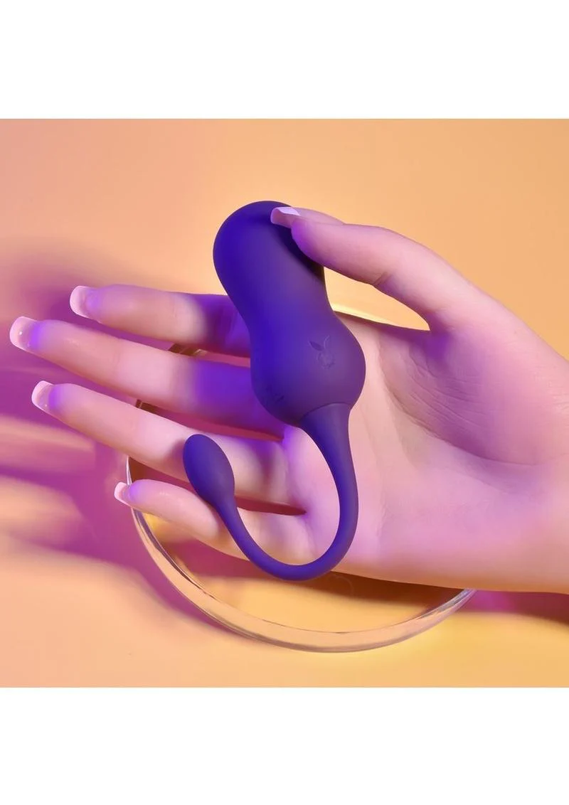 Playboy Double Time Rechargeable Silicone Vibrating Kegel Balls with Remote Control - Image 3
