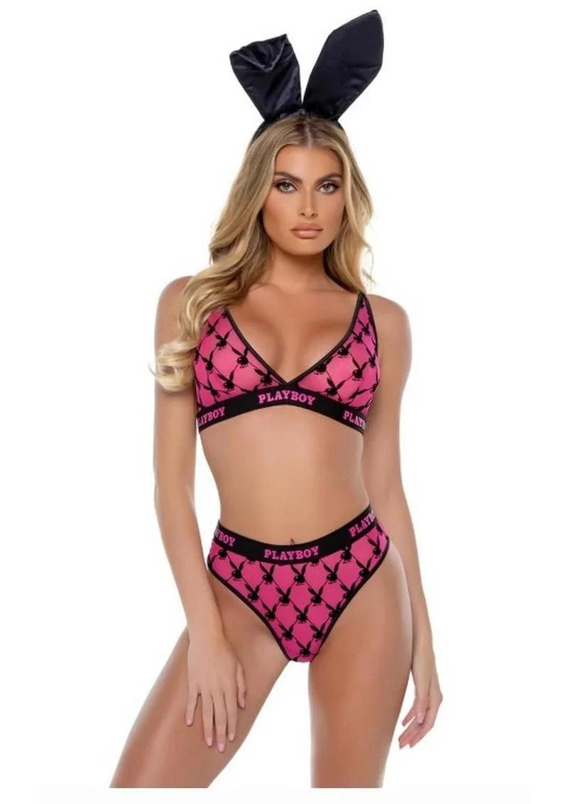 Playboy Flocked Bunny Bra - Image 14