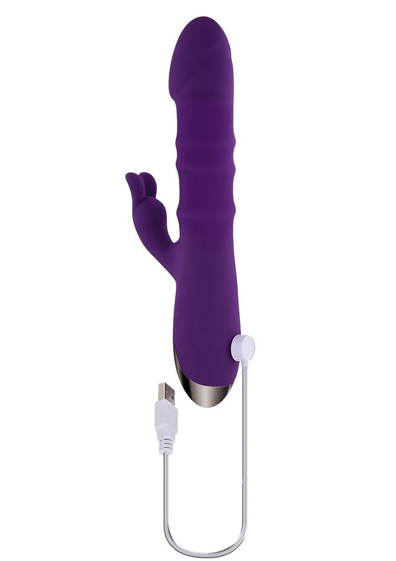 Playboy Hop to It Rechargeable Silicone Rabbit Vibrator - Image 4