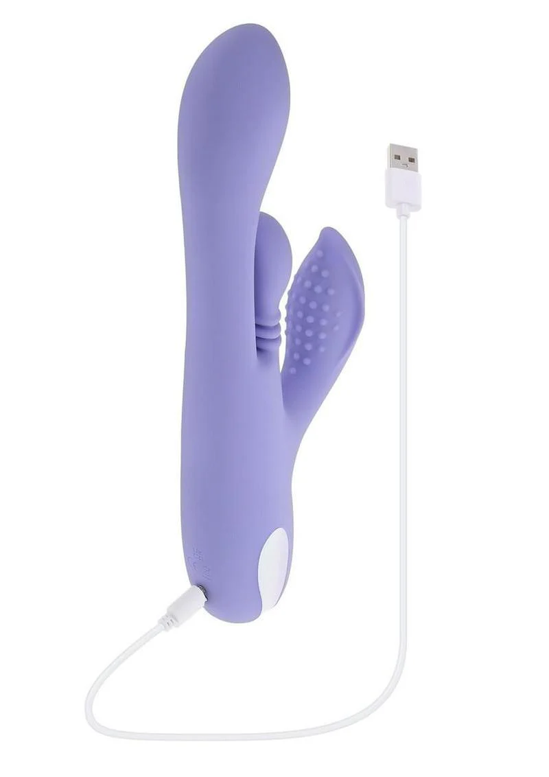 Playboy Nubbin Rubbin Rechargeable Silicone Triple Motor Vibrator with Clitoral Stimulator - Image 4