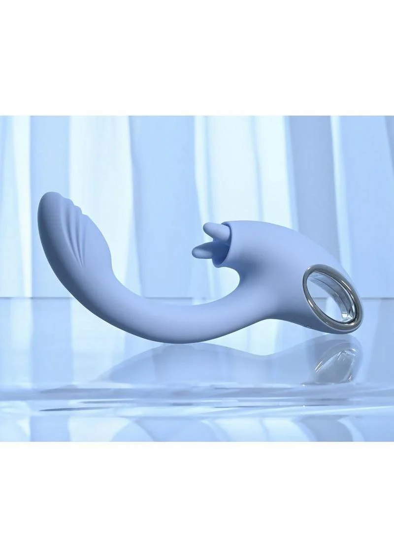 Playboy Sapphire Sky Rechargeable Silicone Dual Vibrator - Image 4