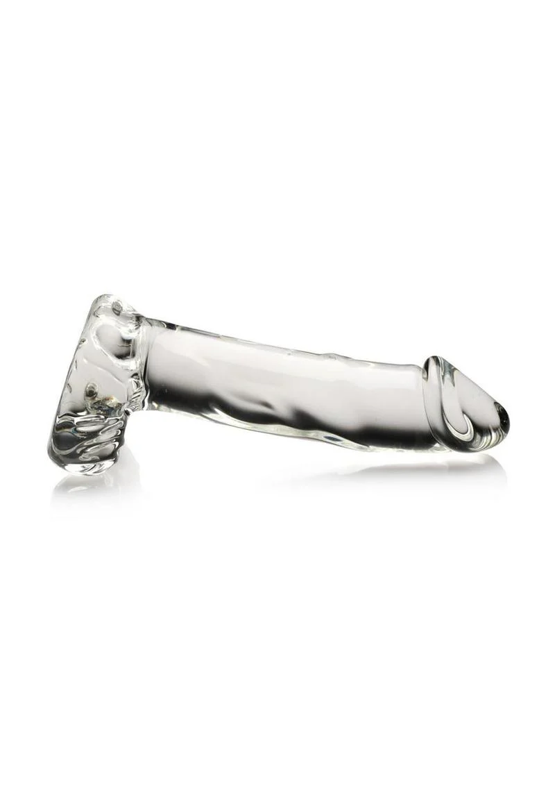 Pleasure Crystals Glass Dildo with Balls - Image 4