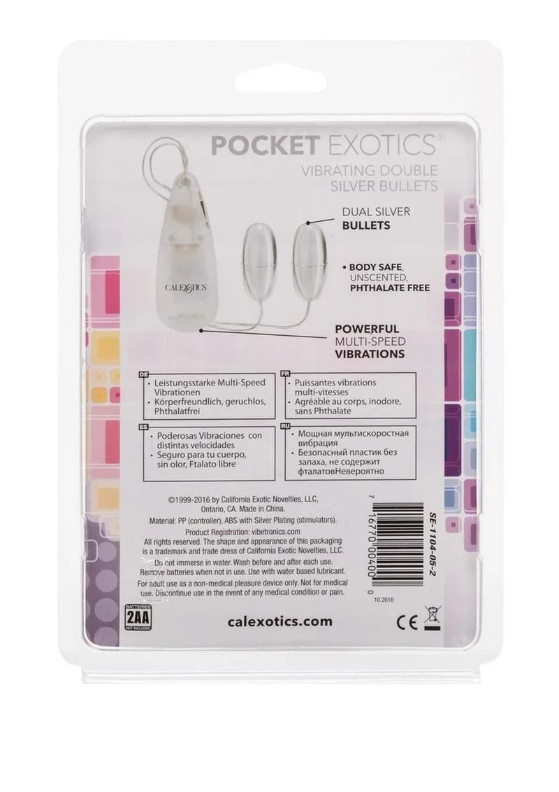 Pocket Exotics Vibrating Double Silver Bullets - Image 4