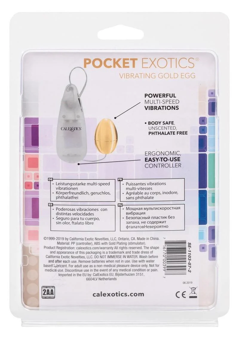 Pocket Exotics Vibrating Gold Egg - Image 4