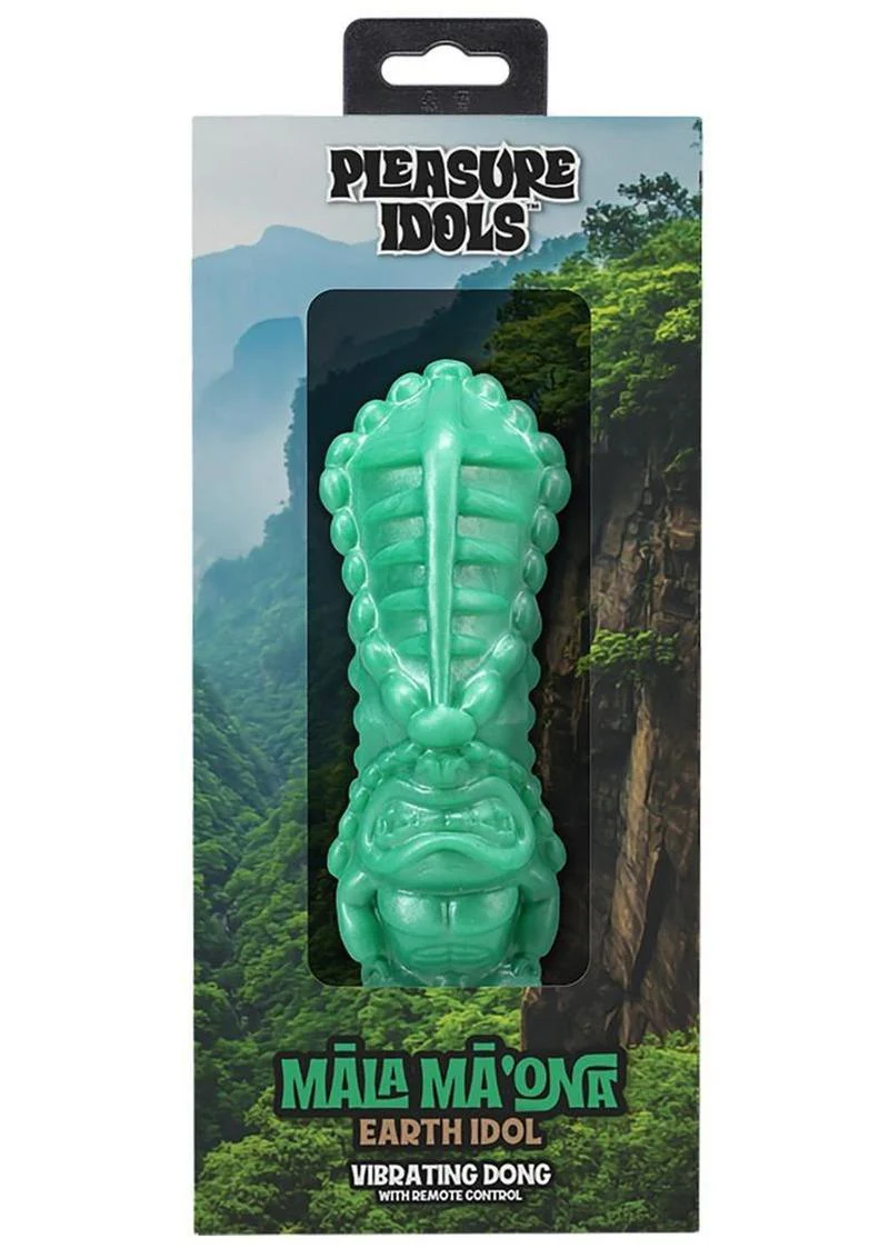 Polynesian Pleasure Idols Mala Ma'ona Earth Idol Rechargeable Silicone Vibrating Dildo with Remote Control - Image 2