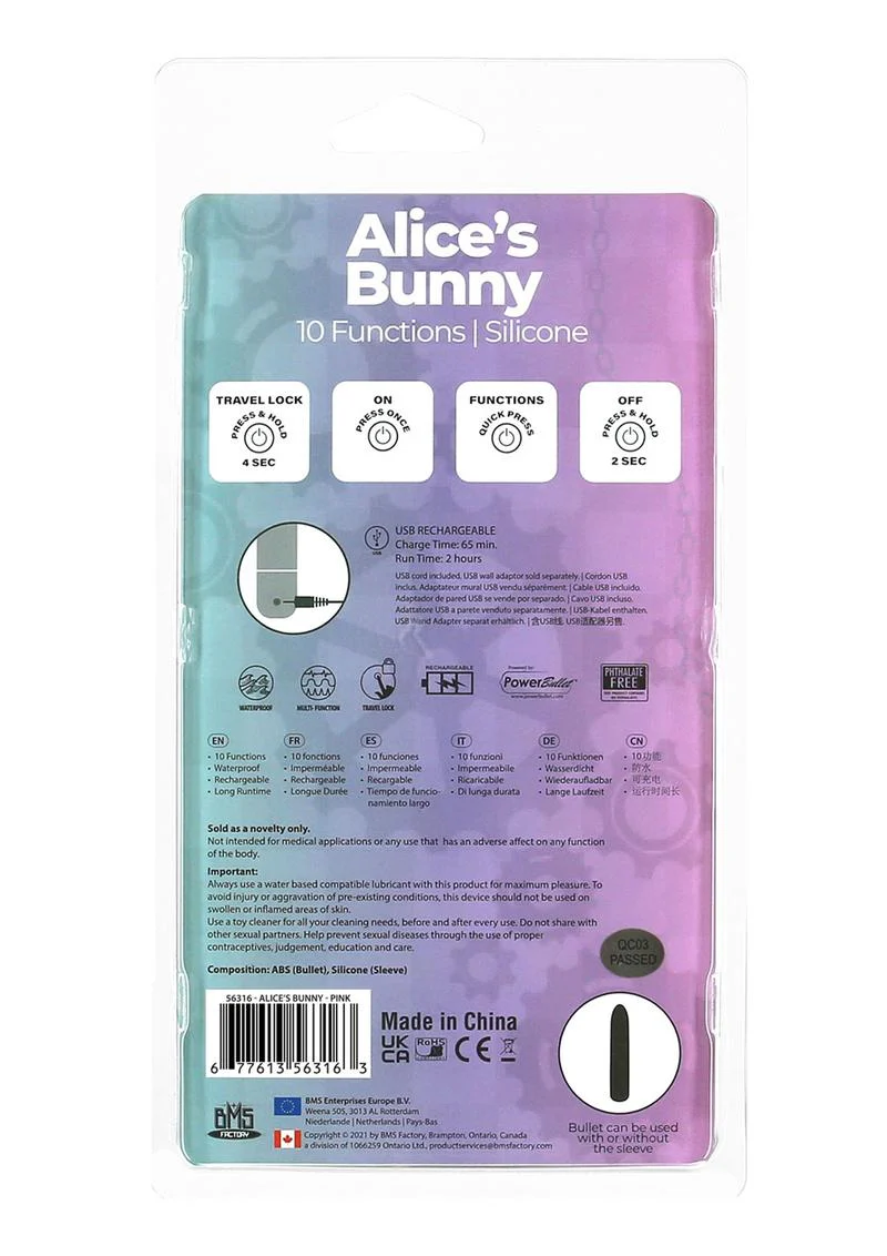 Powerbullet Alice's Bunny Silicone Rechargeable Rabbit - Image 5