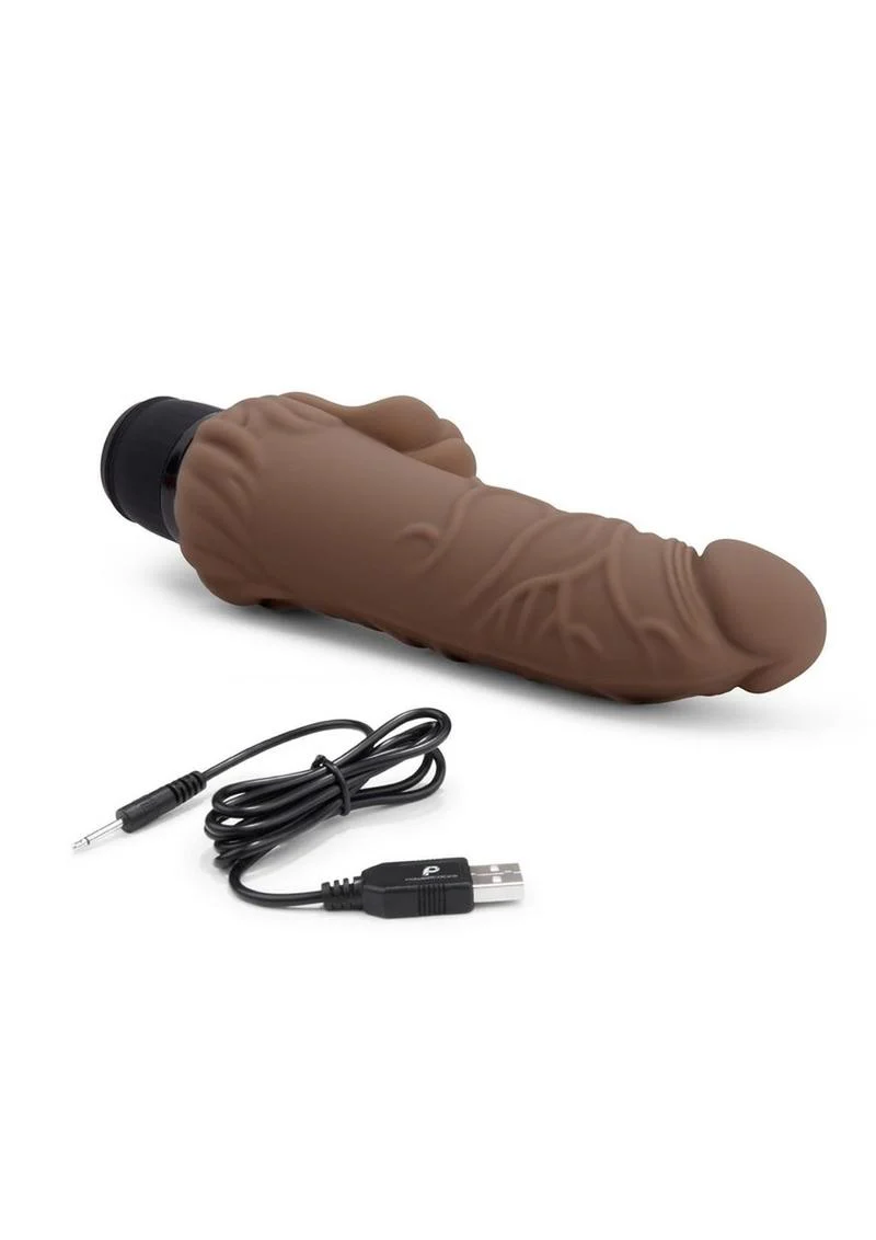 Powercocks Silicone Realistic Vibrator with Clitoral Stimulator - Image 12