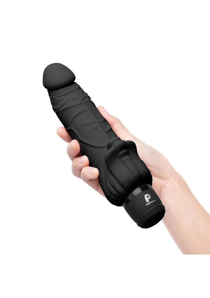 Powercocks Silicone Realistic Vibrator with Clitoral Stimulator - Image 7