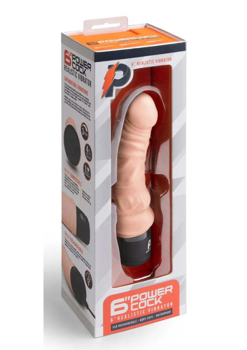 Powercocks Silicone Rechargeable Realistic Vibrator - Image 17